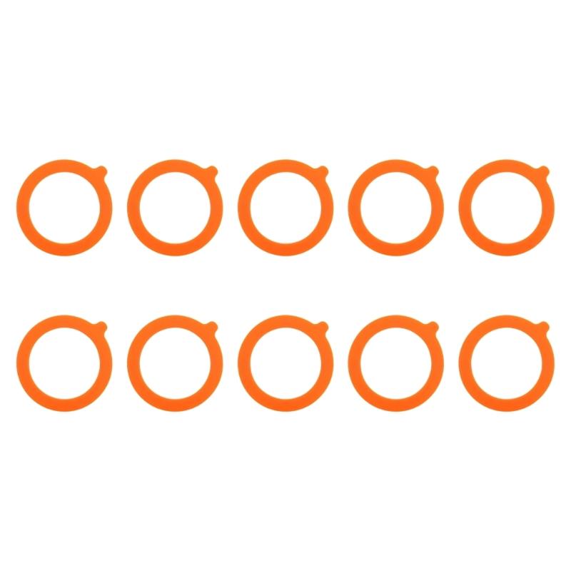 Silicone Jar Sealing Rings, 10 Pack Pull Tabs Leak Proof Rubber Gaskets for Small Glass Food Storage Jars Seal, 3.75Inch Regular Mouth