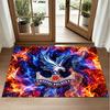 Crystal Palace Football Design Crystal Velvet Rug Soft Decorative Mat for Bedroom Entrance