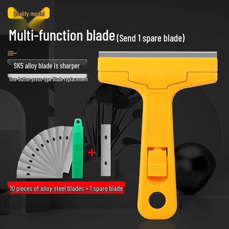 Multi-Purpose Cleaning & Scraping Tool for Adhesive Removal and Caulk, Wall, and Floor Cleaning.