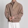 Herren Herbst High-End Wolljacke mit Stehkragen - Koreanischer Stil Trendig, Street Cool, Lässiger Mantel