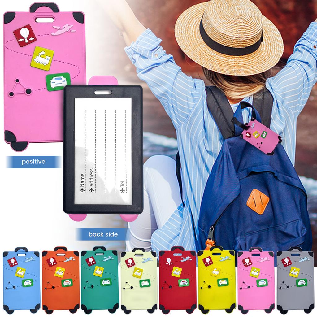 Soft Silicone Luggage ID Holder for Travel