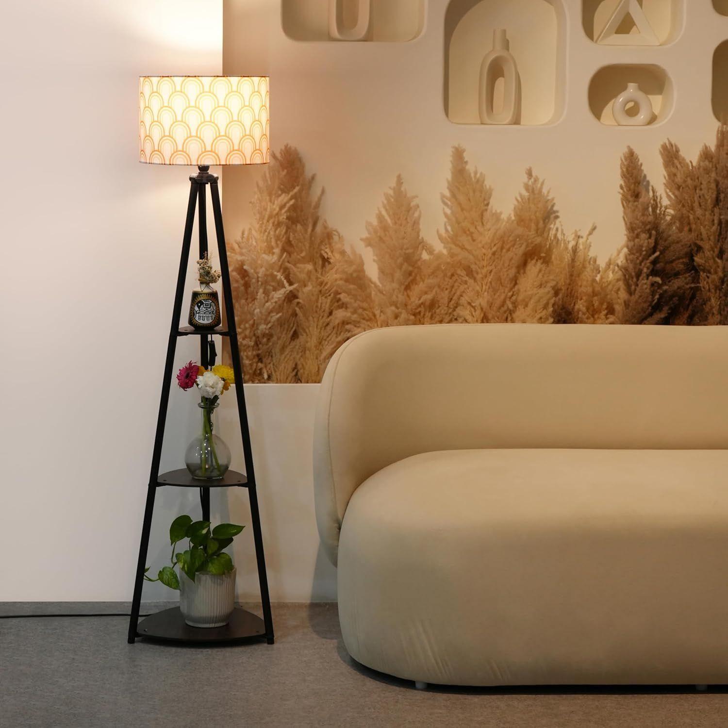 

Printed Floor Lamp with 3 Shelves (Hollywood Hills)