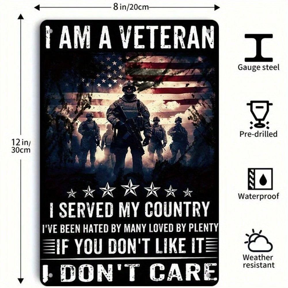 Vintage Metal Sign Patriotic US Army Tin Poster 8x12 Inch Man Cave Bar Wall Decor