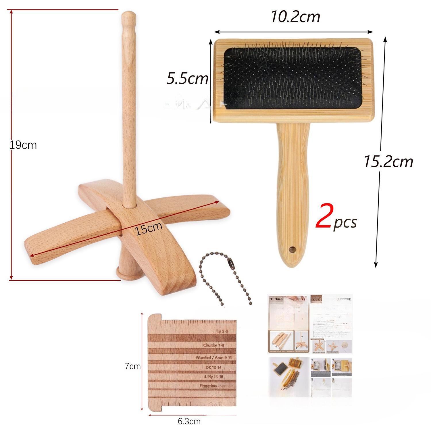 

Инструмент для ручного прядения Кисть для смешивания цветов шерсти Инструмент для смешивания цветов Веретено Веретено, Комбинация кисти Шерстяная пряжа Текстиль светло-серый