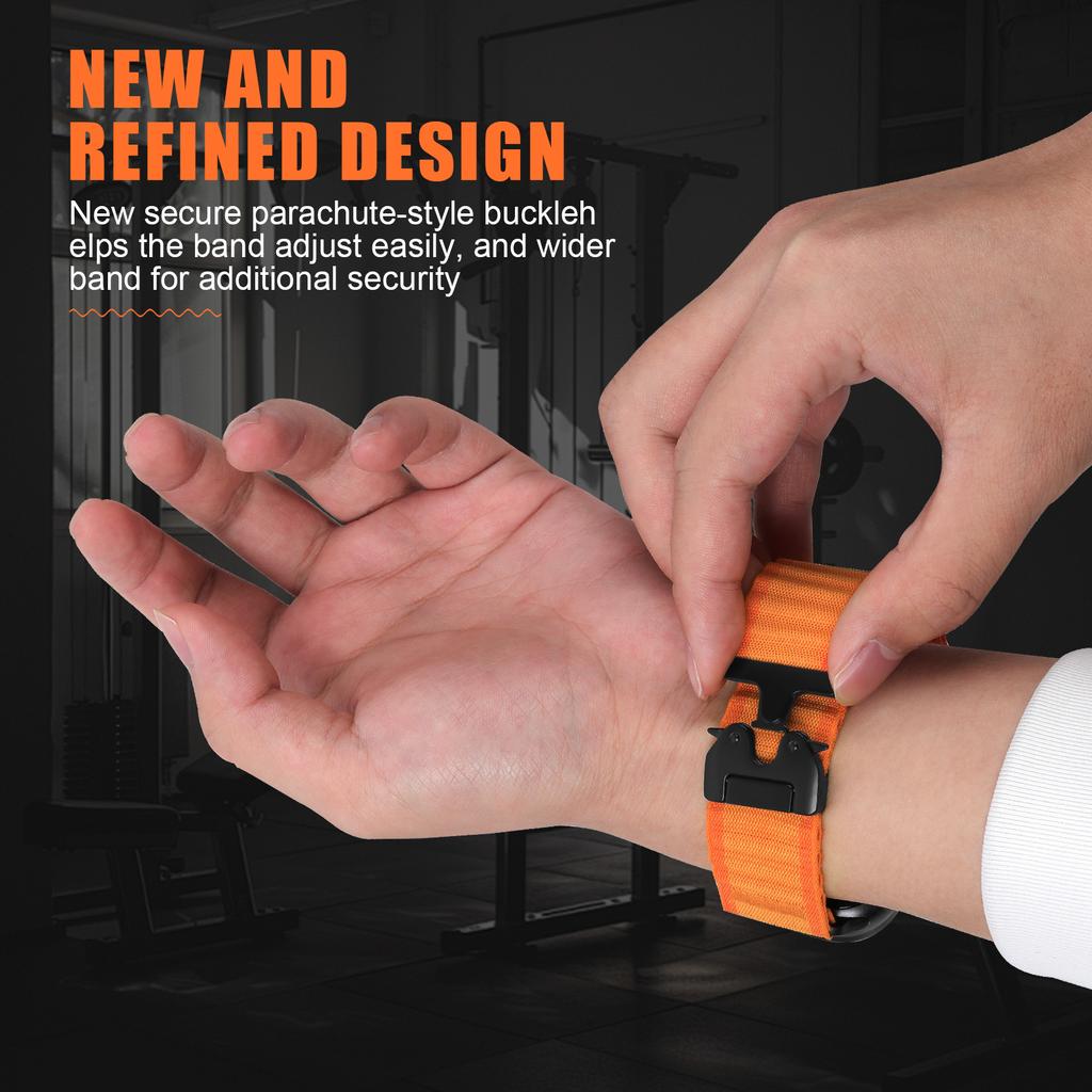 Parachute Straps For Apple Watch Ultra 2 Band 49mm 46mm 45mm 44mm 42mm 40 41 Nylon Bracelet Correa IWatch Series 10 9 8 7 6 5 SE