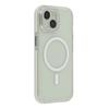 For iPhone 15 Plus Magnetic Case TPU Acrylic Clear Phone Back Cover with Lens Protector Kickstand