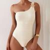 Costume da Bagno Intero Sexy da Donna Monospalla Bodycon Costumi da Bagno per Spiaggia Vacanza Estate
