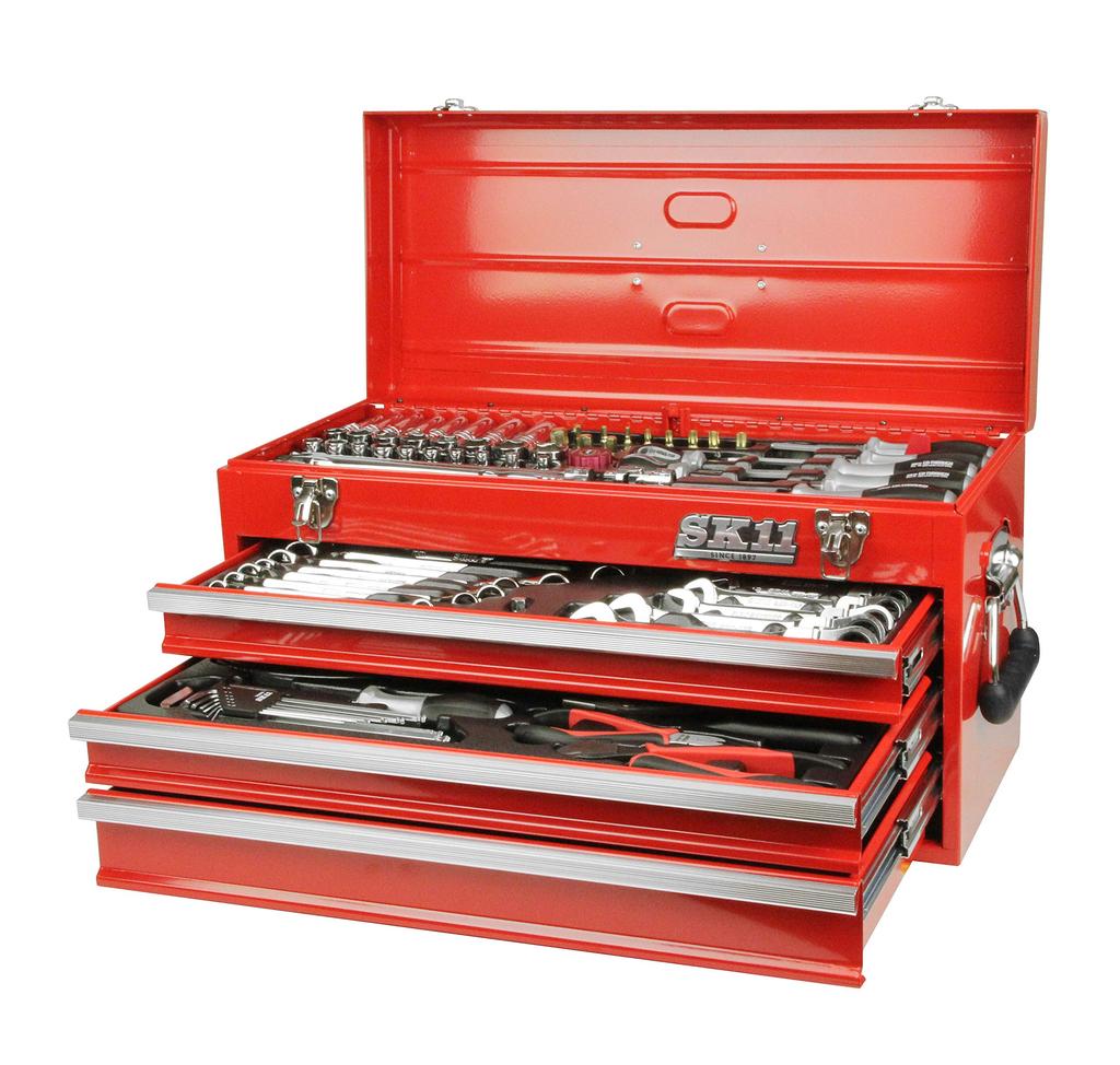 SK11 Maintenance Tool Set 133 Pieces Red Compatible with Various Maintenance (SK11) SST-16133RE