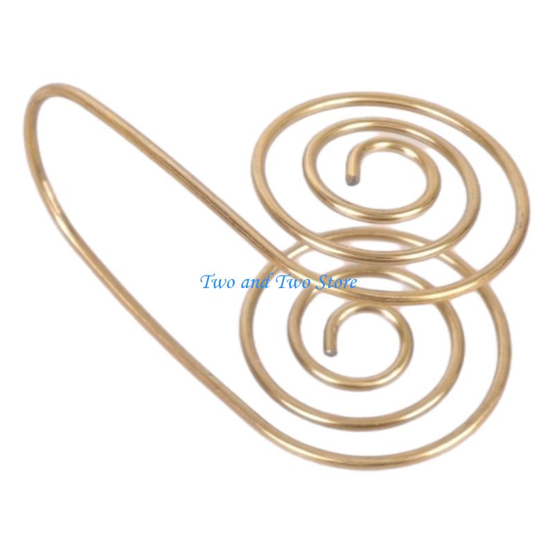 HX6F Natural Energy Amplifier Helical Copper Hand Ring Adjustable for Mindfulness