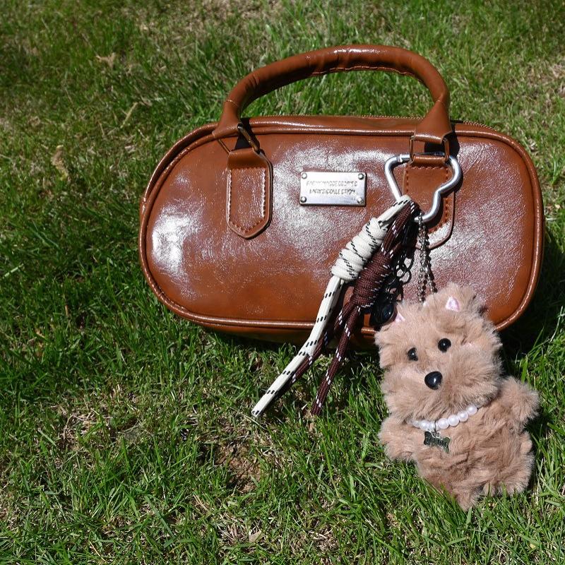 Cute West Highlands Plush Keychain Cartoon Stuffed Puppy Keychain Couple Car Key Chains Jewelry Gift Backpack Hanging Decoration