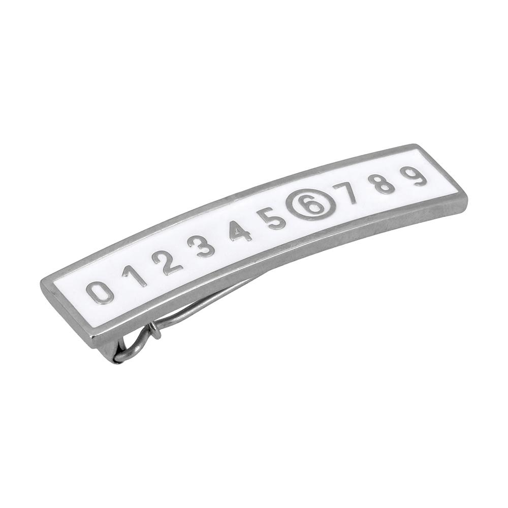 

Maison Margiela Sm6tw0011 P7211 961 Mm6 Engraved Numbering Logo Hair Clip SM6TW0011 P7211 961