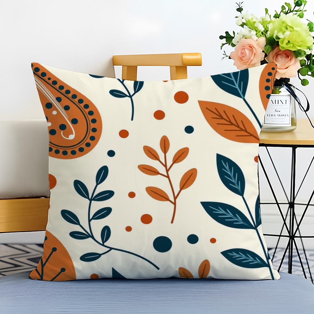 Boho Pattern Cushion Cover Washable Linen Pillowcase Soft  for Sofa Bed Cozy Home Room Decor