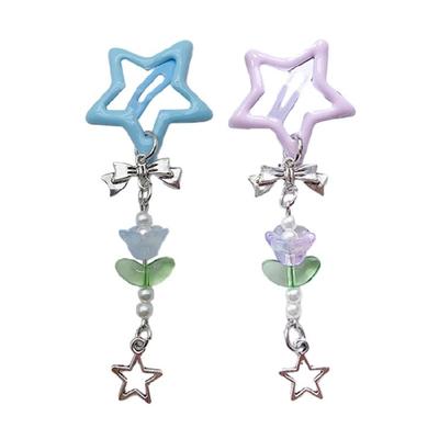 Dopamine Look Star Shape Hairpin Cute Carnival Photography Hairpin for Girls