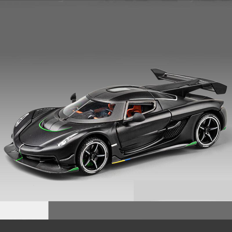 1:24 KNSG Jesko Supercar Diecast Model Alloy Metal Car Pull Back Light & Sound Collection Hobby Decoration Ornaments Present Boy