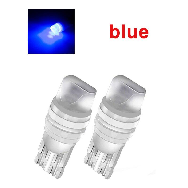 

2 шт. автомобильный T10 W5W светодиодный поворотный боковой фонарь, знак света WY5W 2835 3SMD, автомобильный клин, парковочная лампа, лампа освещения номерного знака синий