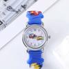 Moderne Farbe Cartoon Auto Kinderuhr Grundschuljunge Kinderuhr 3D Silikonarmband Geschenk