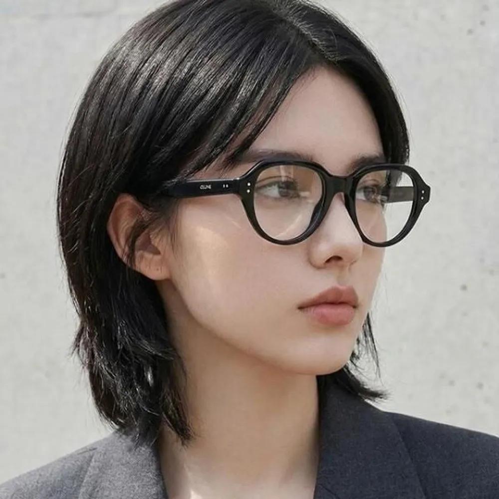 

[Celine] Eyeglass Frames CL50145I 001 Black Horn-rimmed Round Men s Women