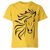 Kids Boys Girls Horse Outline T-Shirt Rider Equestrian Pony Cute Animal Or P1