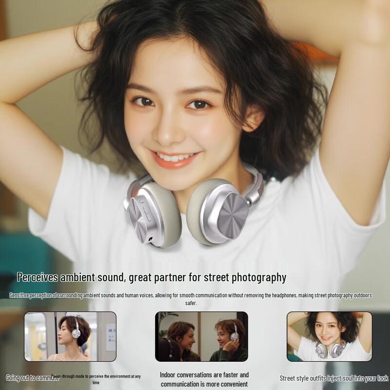 Woopin BTS03 Retro Over-Ear Noise-Cancelling Bluetooth Headphones
