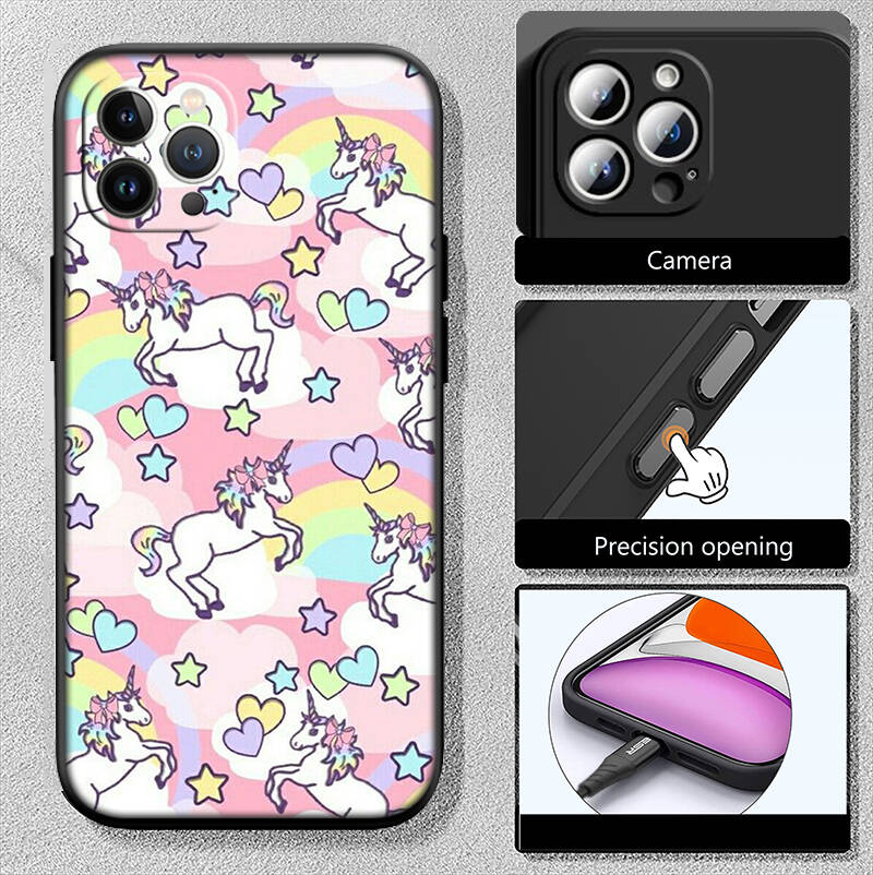 Cartoon Unicorn Phone Case for Xiaomi Poco C40 C51 C50 C55 C65 C71 C75 C85 F8 F7 F6 F5 F3 F2 X7 X6 X4 X3 M7 M6 M5 M4 M3 M2 Pro