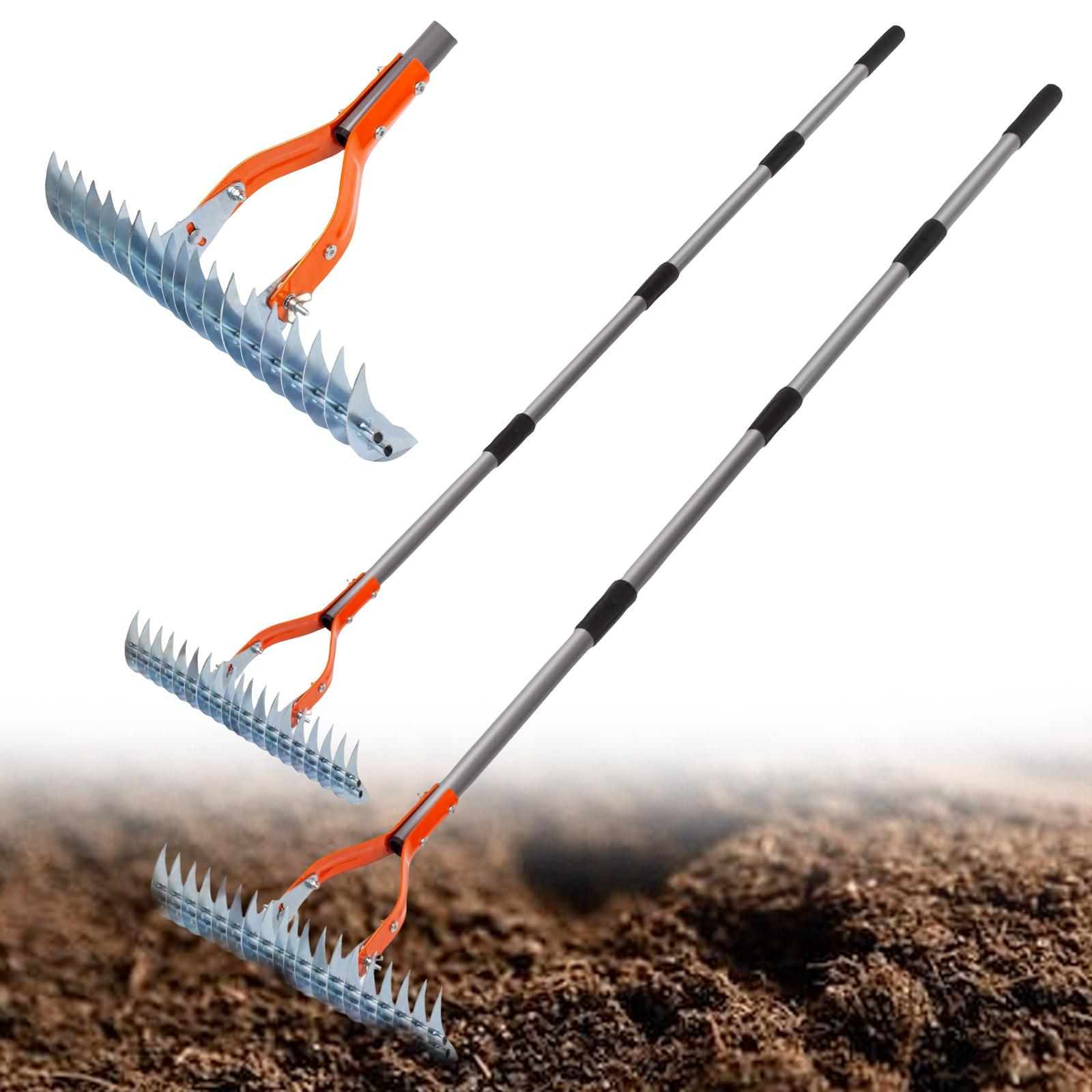 

Courtyard Thatch Rake, Multi-Functional Grooming Rake, Rake Tool For Courtyards And Gardens. One Size помаранчевий