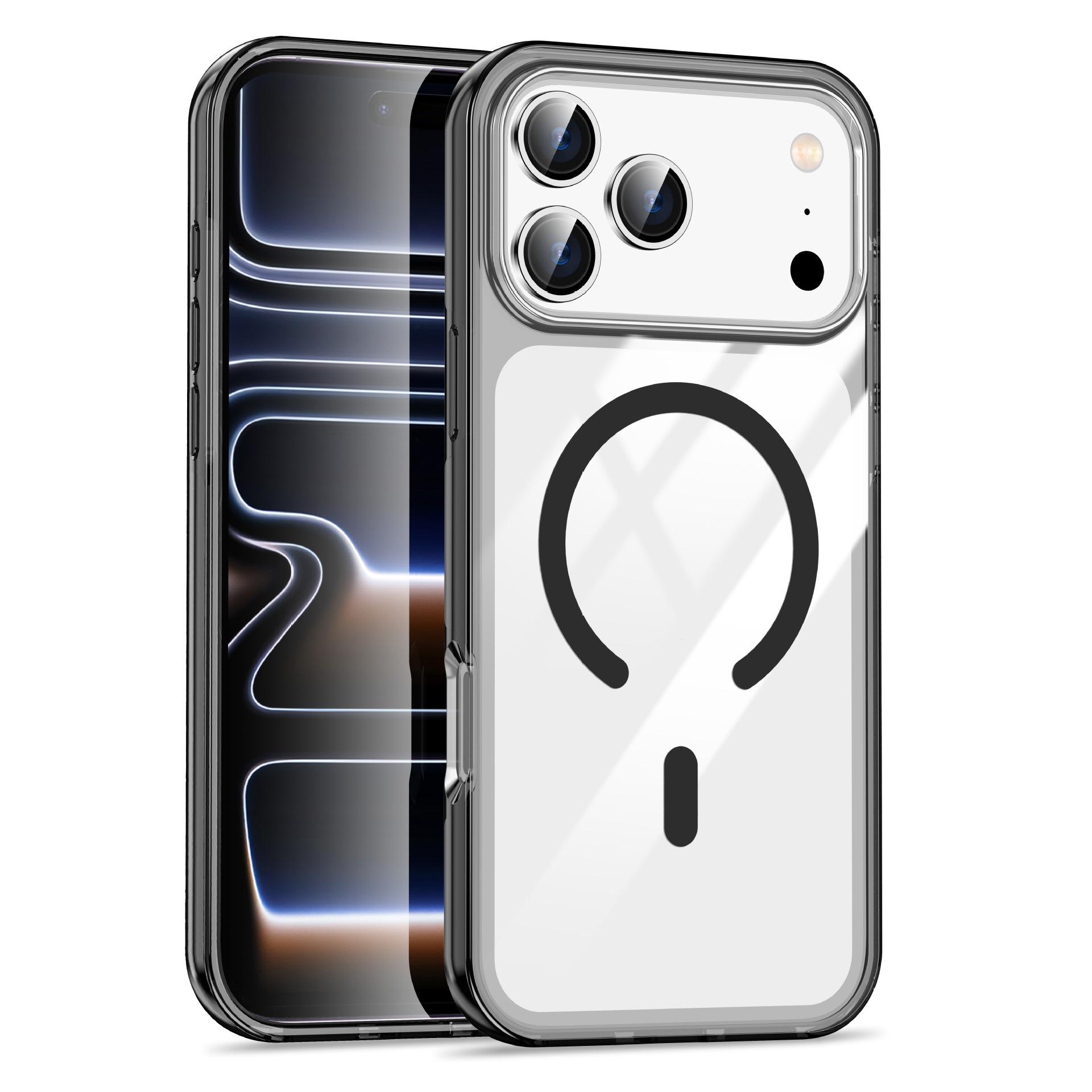 

For Apple 17 Magnetic Phone Case 16 Transparent 15pro All-inclusive 14 Official Mobile Phone Protective Case For iPhone17 Air