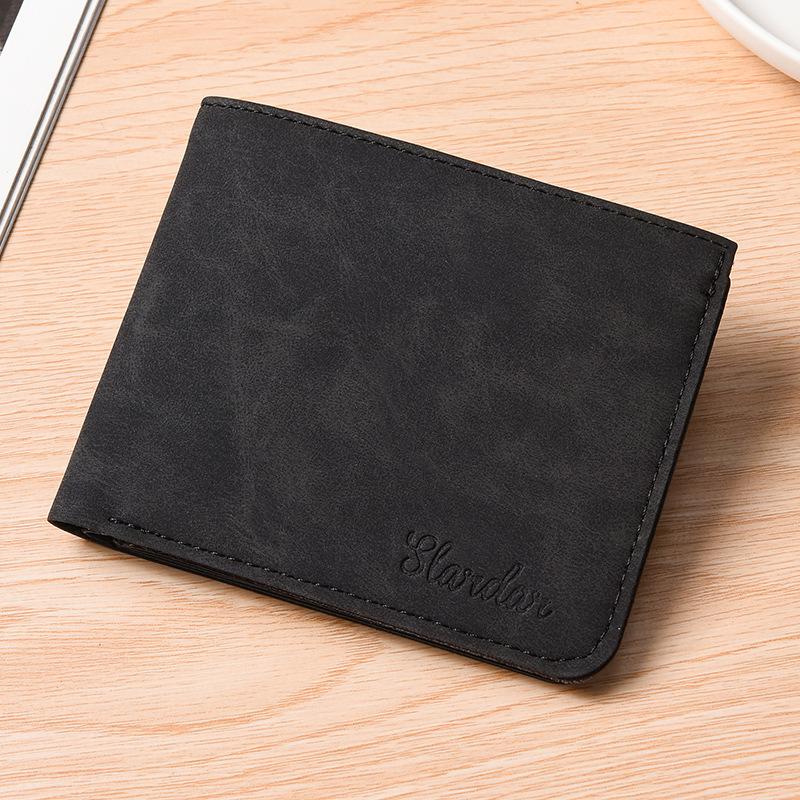 Men's Ultra-Thin Short Leather Wallet: Lightweight, Soft Billfold with Multi-Card Slots