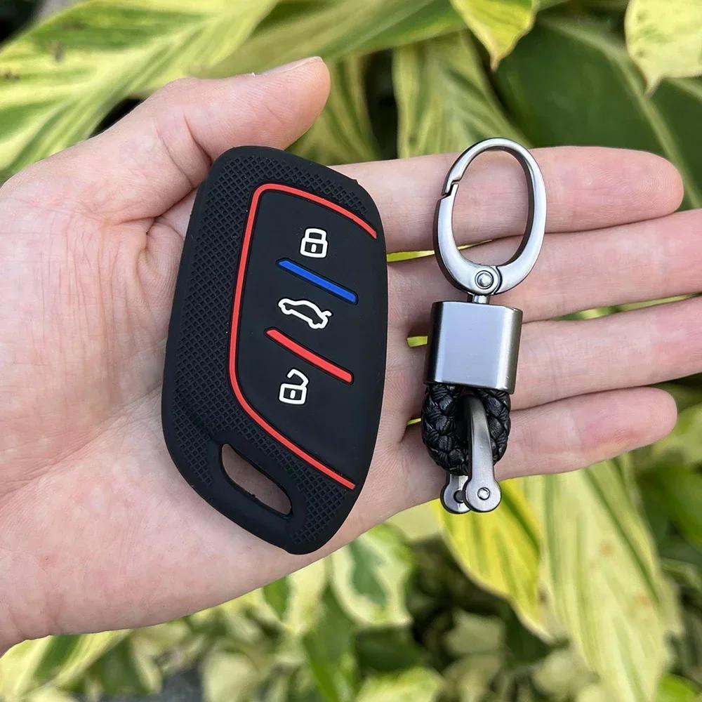 Silicone Car Remote Case Accessories for MG 4 2023 Mg4 Ev MG HS GT ZS EV ZX MG5 MG6 Roewe RX3 RX5 RX8 ERX5 I6 I5 Key Chain Cover