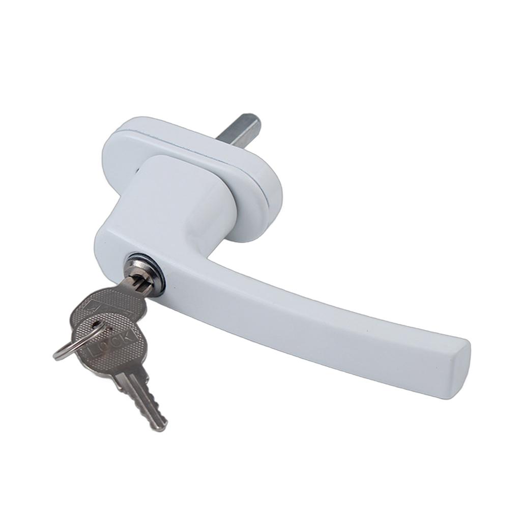 Secure Lockable Window Handle with Key & Screws Reliable Window Handle Set Key Locking Mechanism Simple Installation