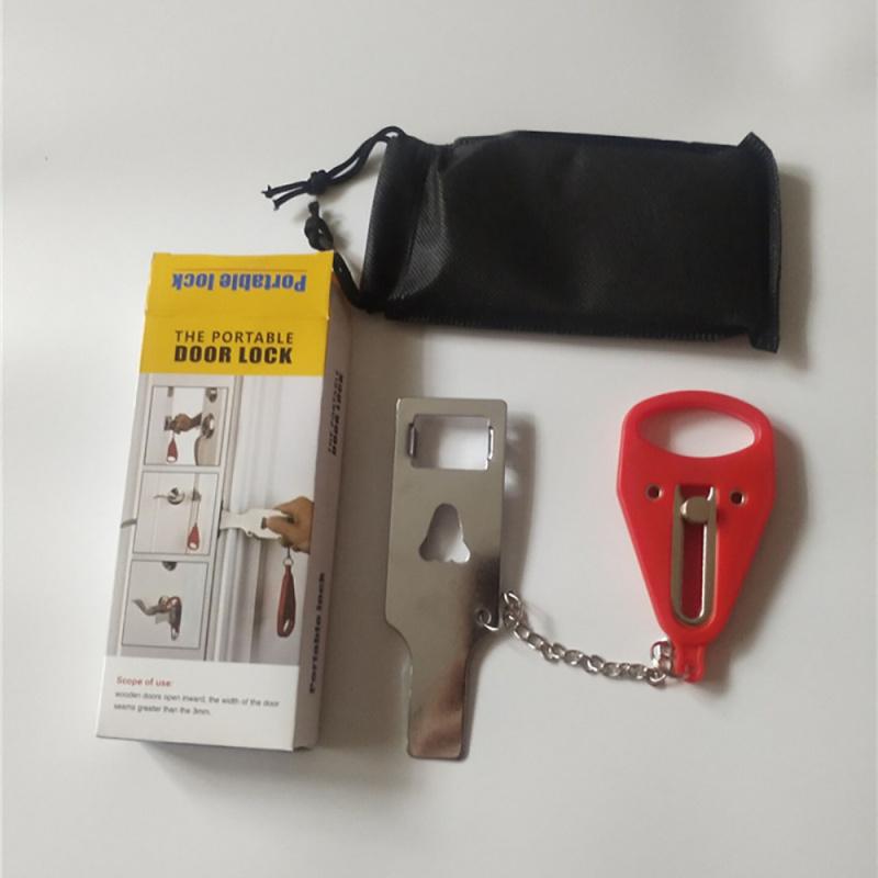 Tragbares Türschloss mit Türstopper-Alarm 2-in-1-Set Ideales Sicherheitswerkzeug für Reisen & Hotelaufenthalte