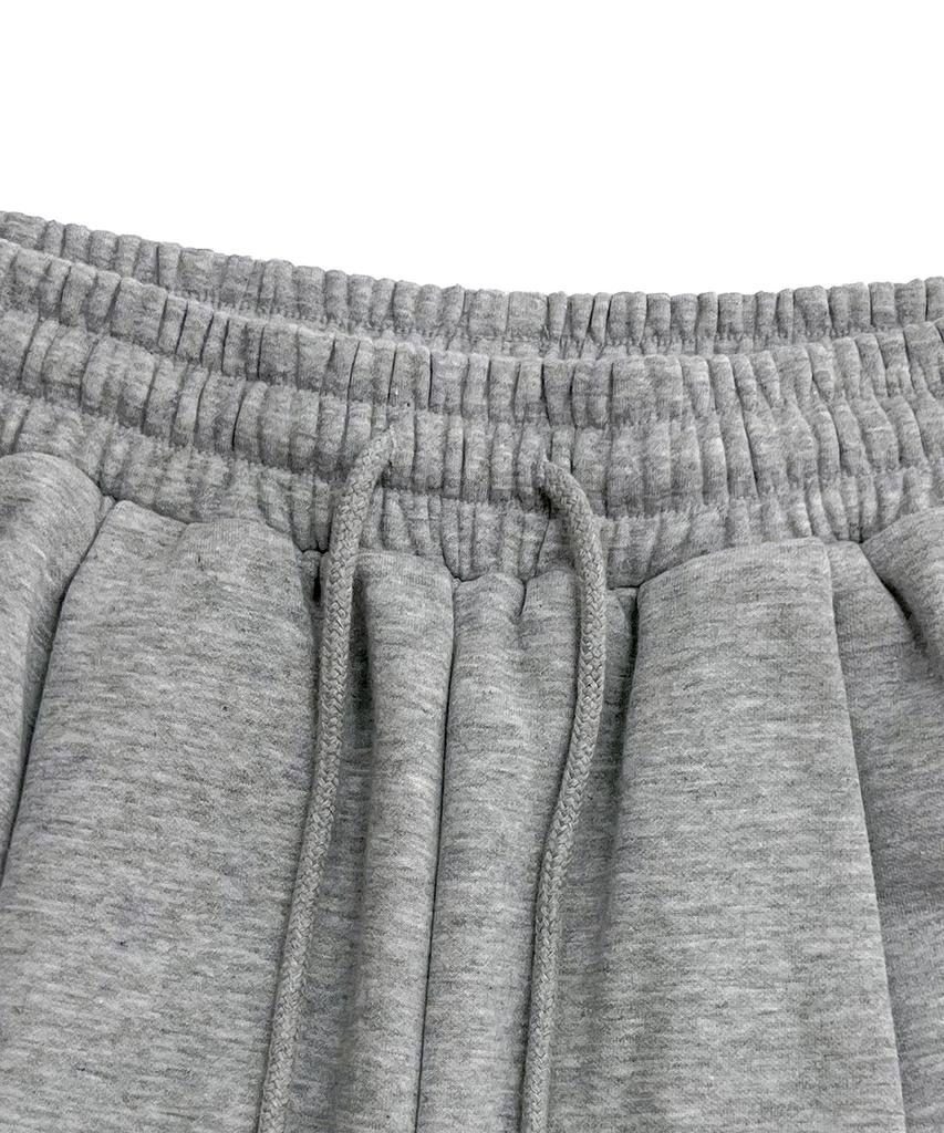Eonoideu Single-Pleat Bermuda Sweat Shorts Lq7Pu491_Melange Grey
