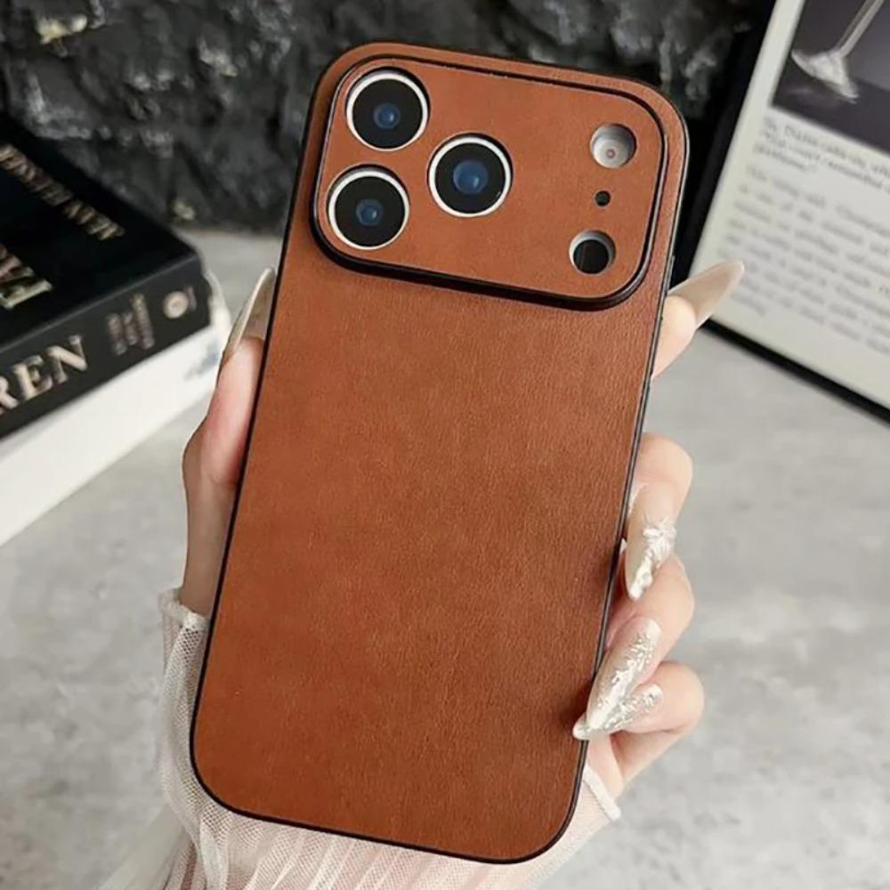 Luxury High Quality Business Leather Phone Case For iPhone 17 16 15 14 13 12 11 Pro Max Plus 17 Air Sillicone Soft TPU Cover