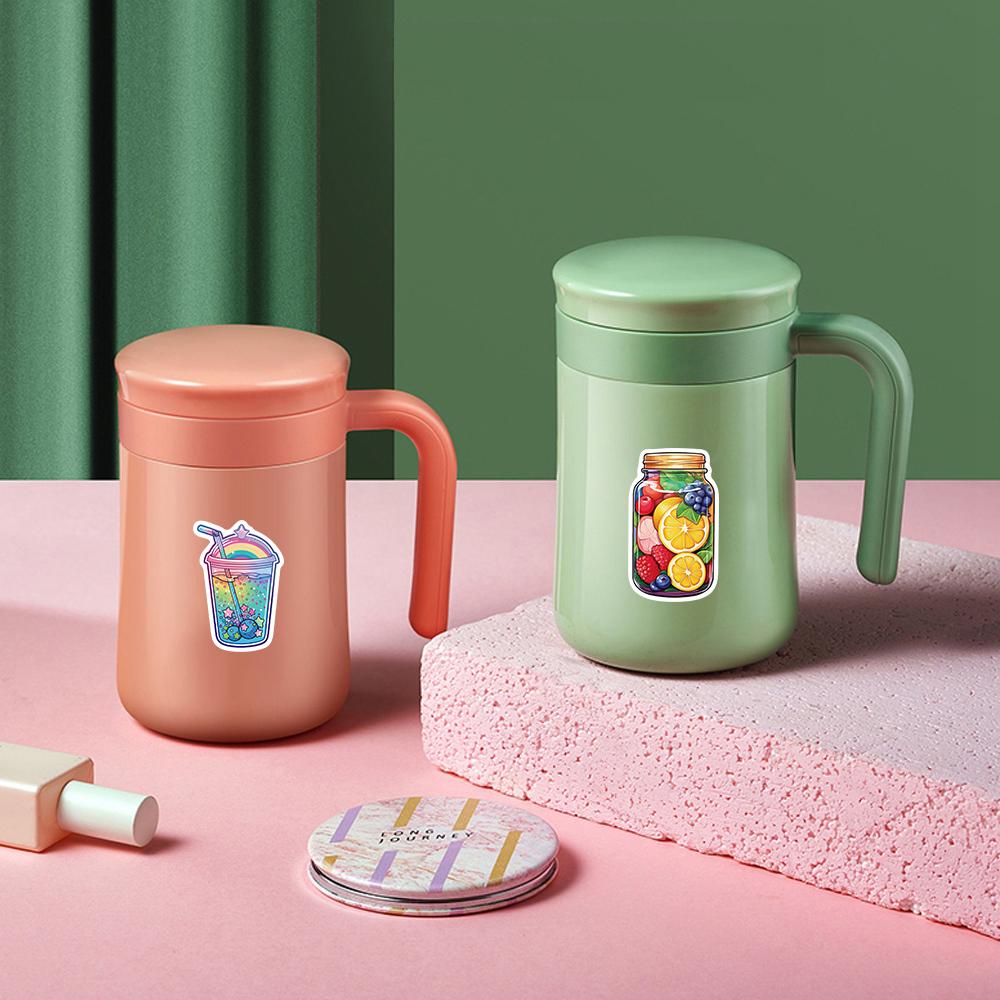 50PCS Rainbow Candy Creative Stickers Painting Aesthetic Cute Style Retro Laptop Scrapbooking Luggage Graffiti Waterproof Decals