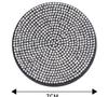 Car Coasters for Drink Rhinestone Set of 2 Holders, Non-Slip, Design, Beautiful, (Silver)