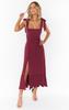 Elegant Summer Sleeveless A Line Dress With High Waist And Side Split For Office Wear
