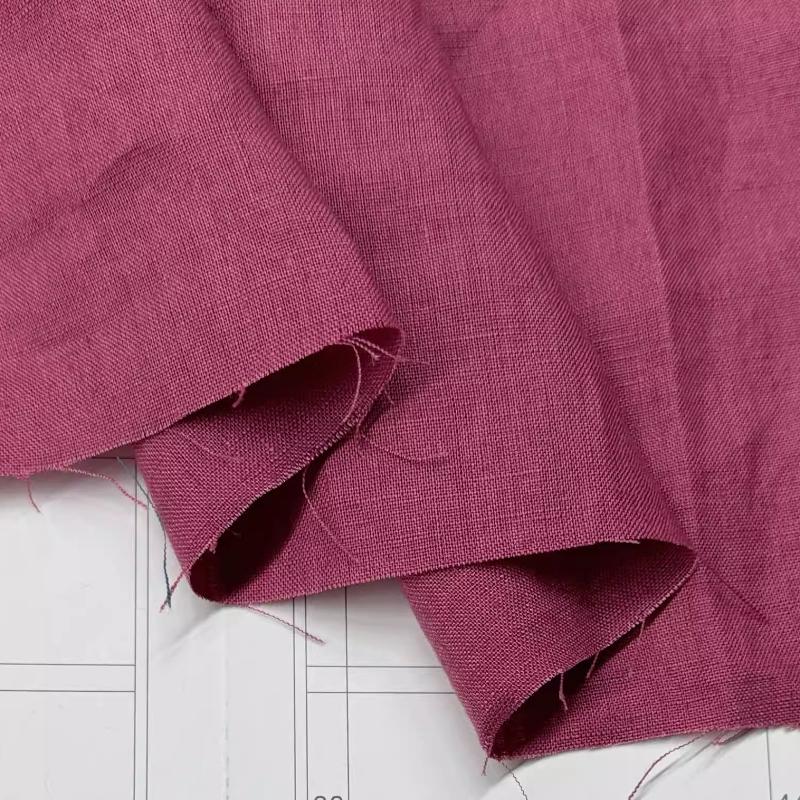 Tissu Pur Lin Lin Lavé Confortable Respirant Tissu Printemps Été DIY Robe Pantalon Large Veste Légère Vêtement