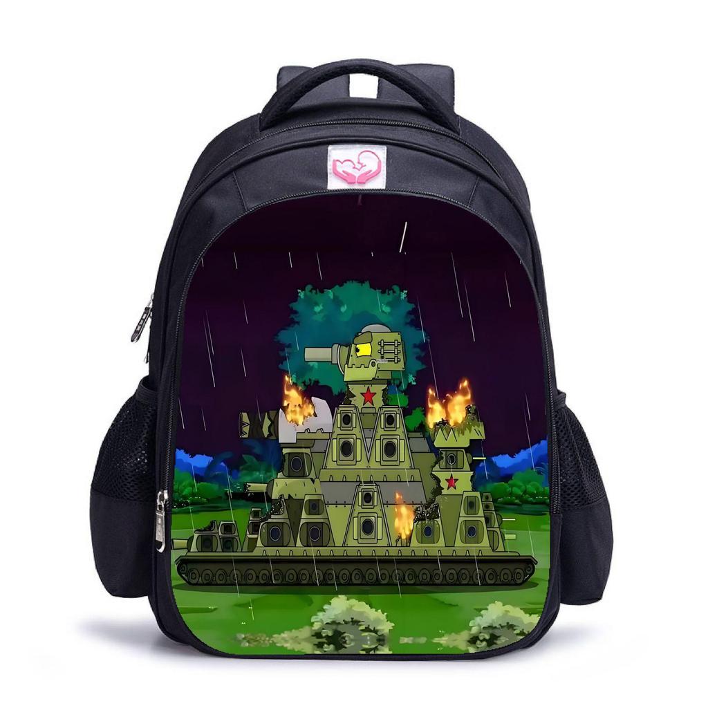 World of Tanks Schoolbag: Kids' Large Capacity Casual Backpack in Three Sizes