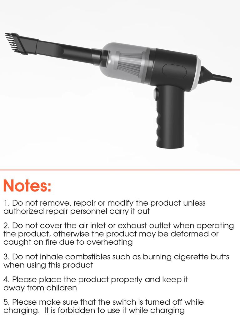 1PC Portable Car Vacuum Cleaner 5500Pa Blowable Cordless Handheld Auto Vacuums Dual Use Mini Vacuum Cleaner For Car Home