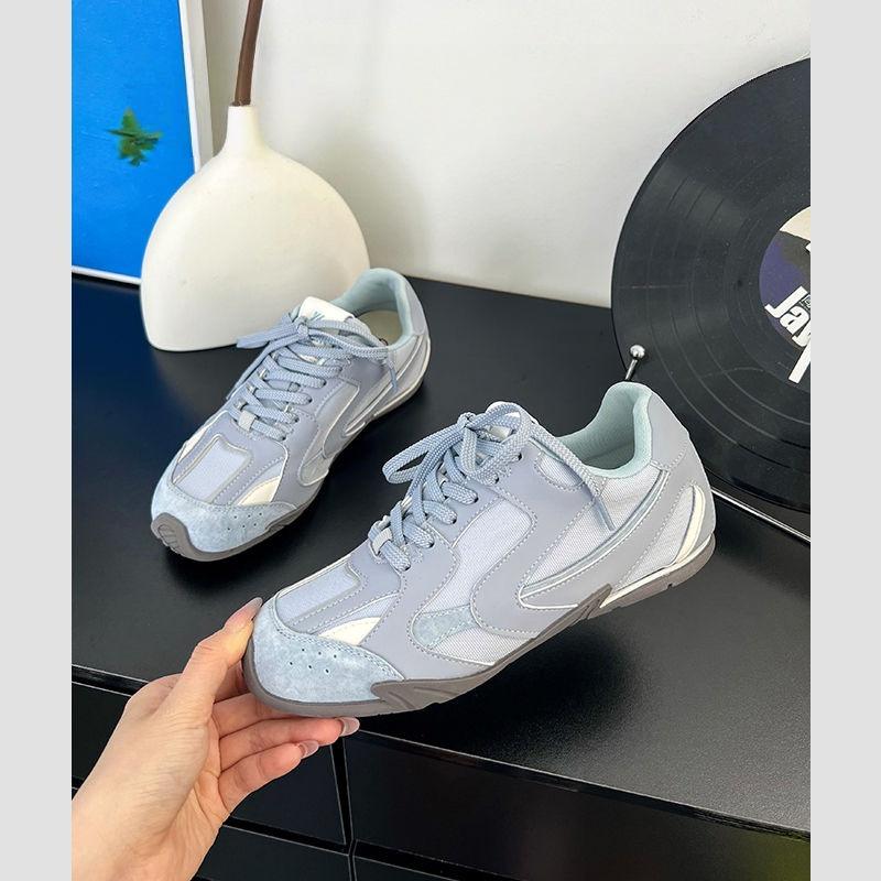 

CM inner height increase soft leather silver German training shoes women s new mesh breathable leisure sports hiking Forrest Gump shoes 40 синий