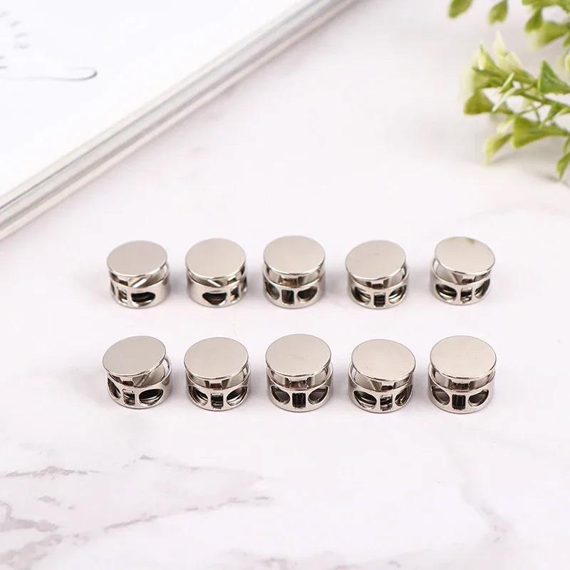 10Pcs Metal Rope Lock Clips Set 2 Hole Design Heavy Duty Adjustable Stopper Buckles for Camping Tent Guyline Adjustment