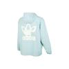 adidas Letter Logo Print Colorblock Hooded Loose Jacket Men’s Light Green