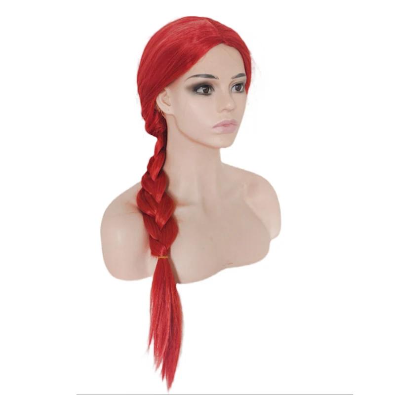 Character Jessie Tracy Cosplay Red Fried Dough Twists Braid Carnival Halloween Synthetic Wig