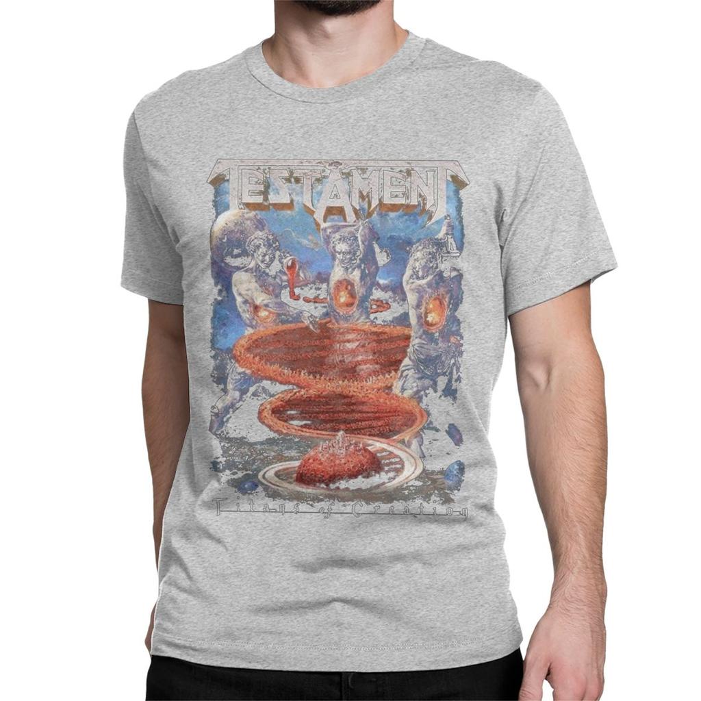 Men Women T-Shirts Blood Life Metal Music Band Rock Casual 100% Cotton Tees Short Sleeve Testament T Shirts  Tops Plus Size