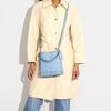New COACH Mollie Cow Leather With Textile Bucket Bag, Handbag, Shoulder Bag, Crossbody Bag Trumpets Women's Light Blue CH230-SVM6A