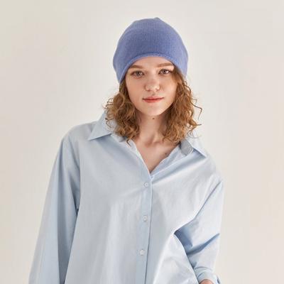 Dal Cashmere Slouchy Knit Beanie Blue   Cashmere 30