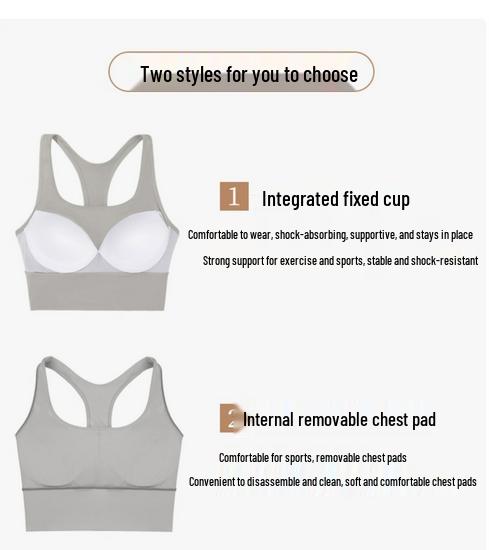 Soutien-gorge de sport antichoc pour femme - Anti-affaissement, Débardeur de course à pied et de yoga haute intensité avec beau design dorsal