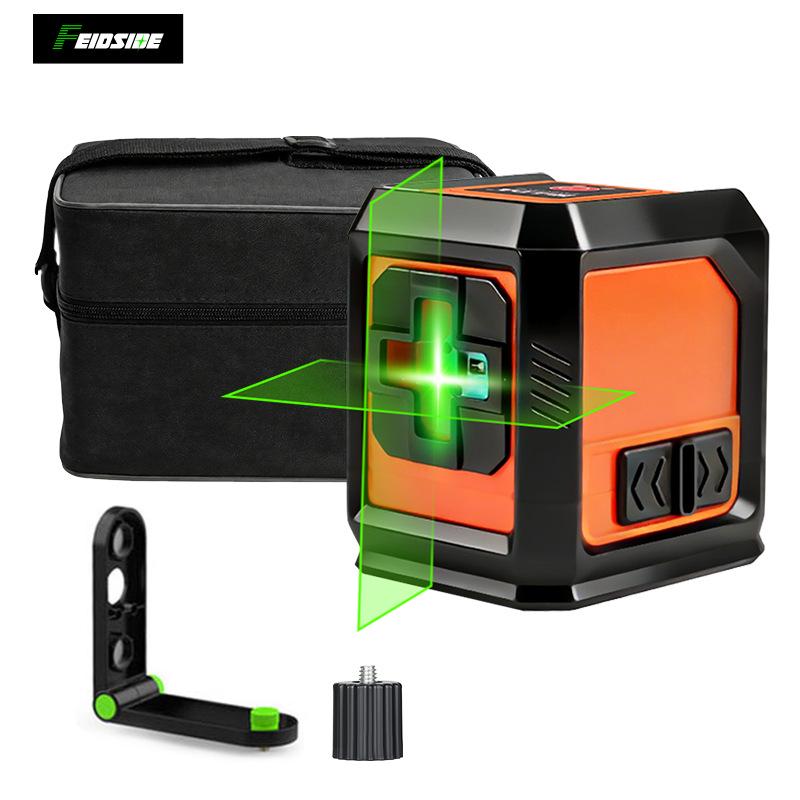 High-Precision Green Light Mini Laser Leveler with Automatic Cross 2-Line Projection