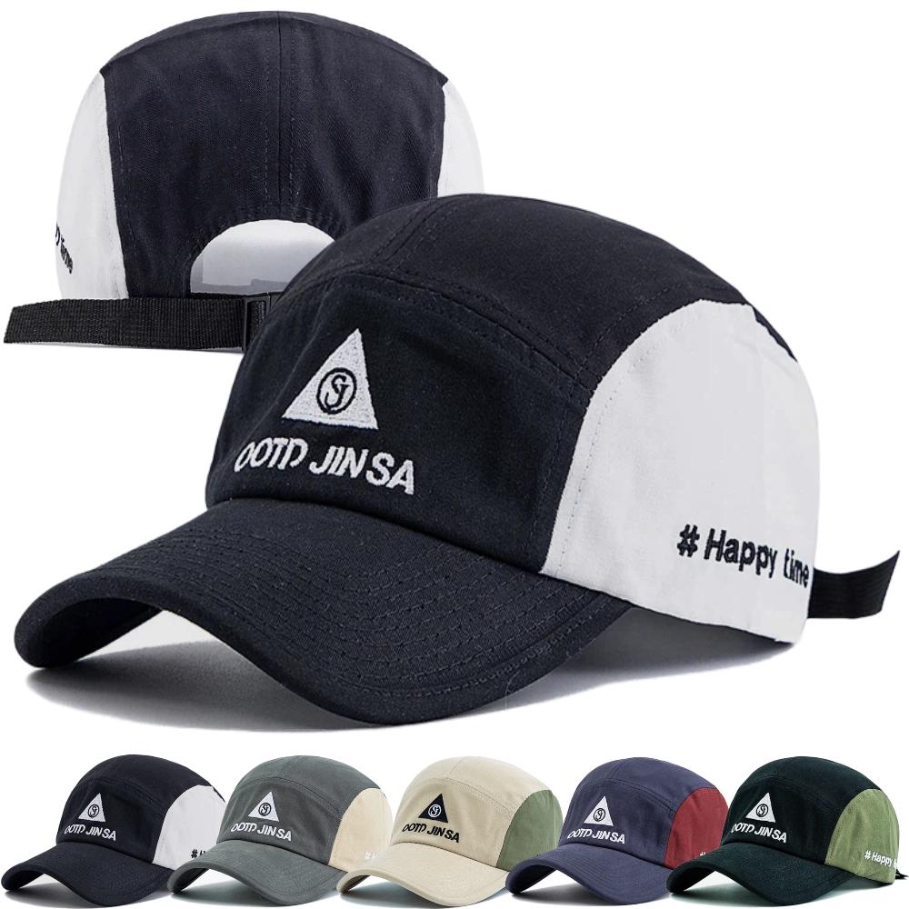 Unisex Camp Cap Fashion Happy Time Embroidery Summer Baseball Cap For Men Women Outdoor Streetwear Breathable Hat Caps