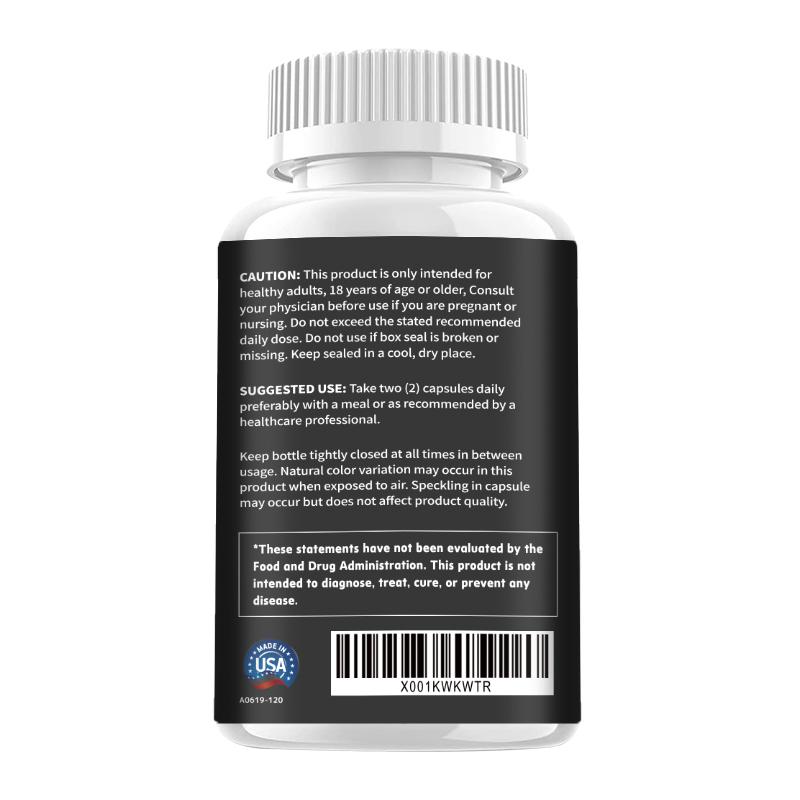 Wheat germ extract capsules, 1300mg high content, combined with vitamin B1 and zinc, antioxidant support, suitable for both men and women.