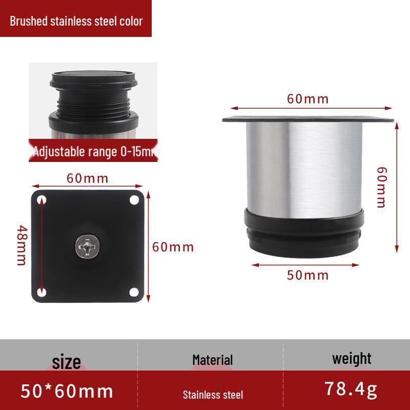 Adjustable Stainless Steel Table & Sofa Legs - Minimalist Furniture Support